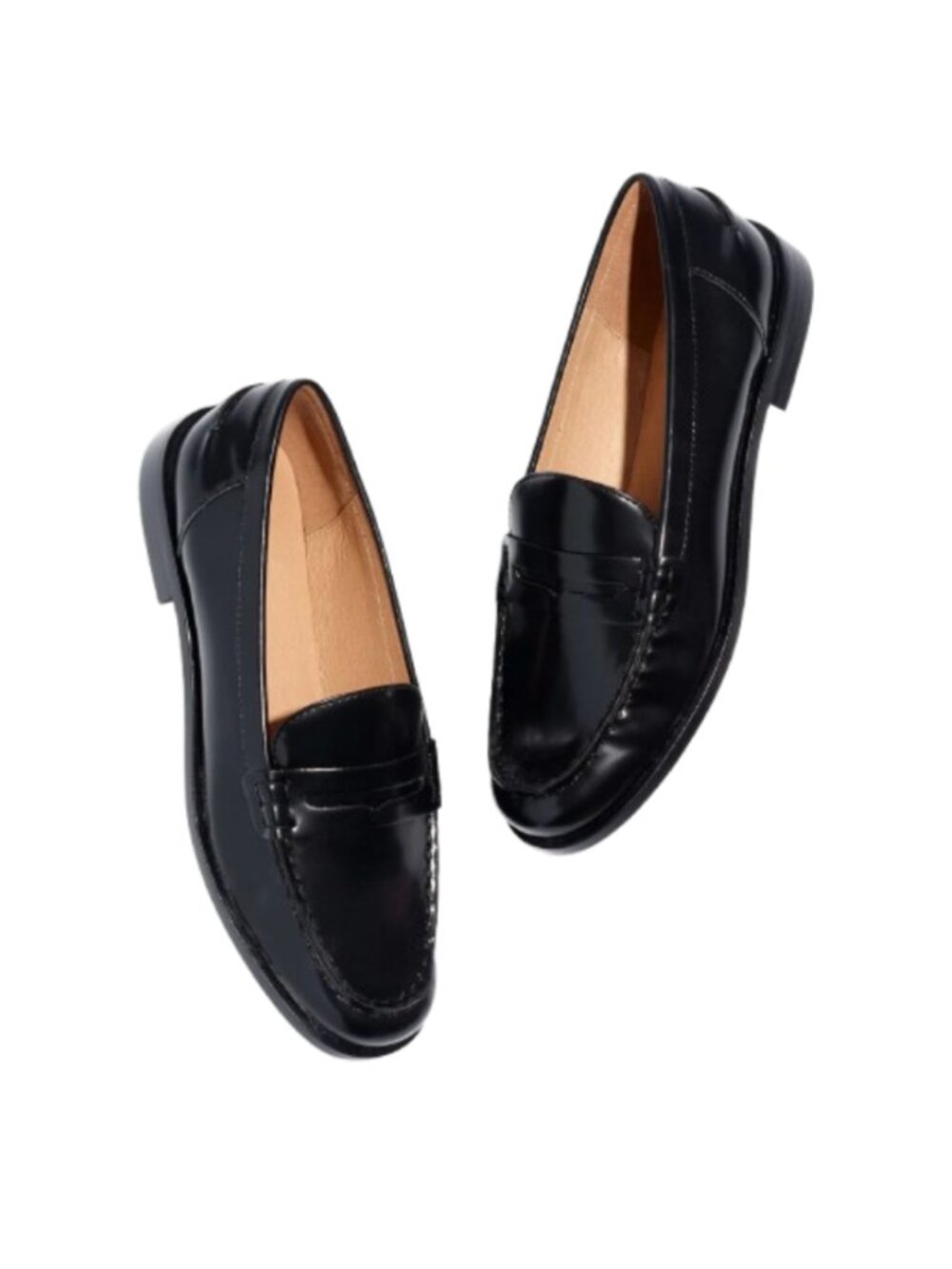 Madewell Penny Loafer In Leather True Black Size 6 New In Box